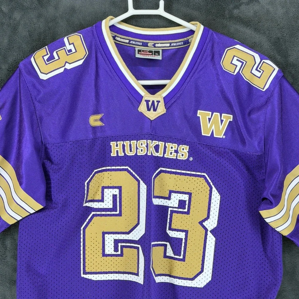 Colosseum Washington Huskies Jersey Youth XL‎ 20 Purple Gold Mesh NCAA #23